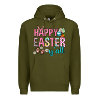 Army Green Happy Easter y'all Premium Hoodie - Neo Western