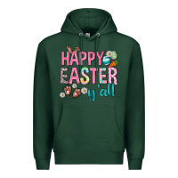 Sports Green Happy Easter y'all Premium Hoodie - Neo Western