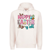 Pale Pink Happy Easter y'all Premium Hoodie - Neo Western