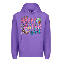 Purple Happy Easter y'all Premium Hoodie - Neo Western