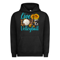 Pigment Black live love volleyball Urban Hoodie - HRA Design Shop