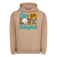 Pigment Burro live love volleyball Urban Hoodie - HRA Design Shop