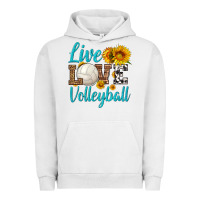 Pigment Lunar Rock live love volleyball Urban Hoodie - HRA Design Shop
