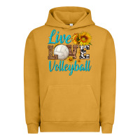 Pigment Peanut Butter live love volleyball Urban Hoodie - HRA Design Shop