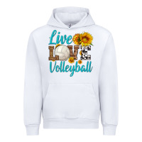 White live love volleyball Urban Hoodie - HRA Design Shop