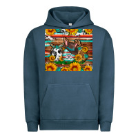 Pigment Midnight Navy Easter eggs sunflower gemstone tumbler Easter Day Urban Hoodie - Neo Western