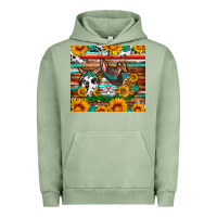 Pigment Oil Green Easter eggs sunflower gemstone tumbler Easter Day Urban Hoodie - Neo Western