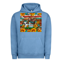 Pigment Pebble Blue Easter eggs sunflower gemstone tumbler Easter Day Urban Hoodie - Neo Western