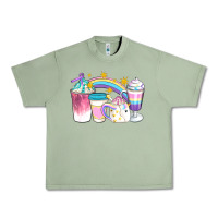 Oil Green Unicorn Coffee Cups Urban Heavy Tee - Artiststas