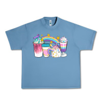 Pebble Blue Unicorn Coffee Cups Urban Heavy Tee - Artiststas