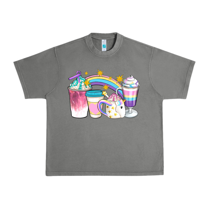 Unicorn Coffee Cups Urban Heavy Tee by Artiststas | Teevron