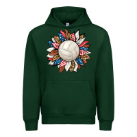Forest Green volleyball sunflower Urban Hoodie - HRA Design Shop