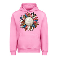 Fuchsia Pink volleyball sunflower Urban Hoodie - HRA Design Shop