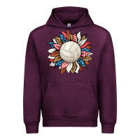 Mauve Wine volleyball sunflower Urban Hoodie - HRA Design Shop