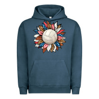 Pigment Midnight Navy volleyball sunflower Urban Hoodie - HRA Design Shop