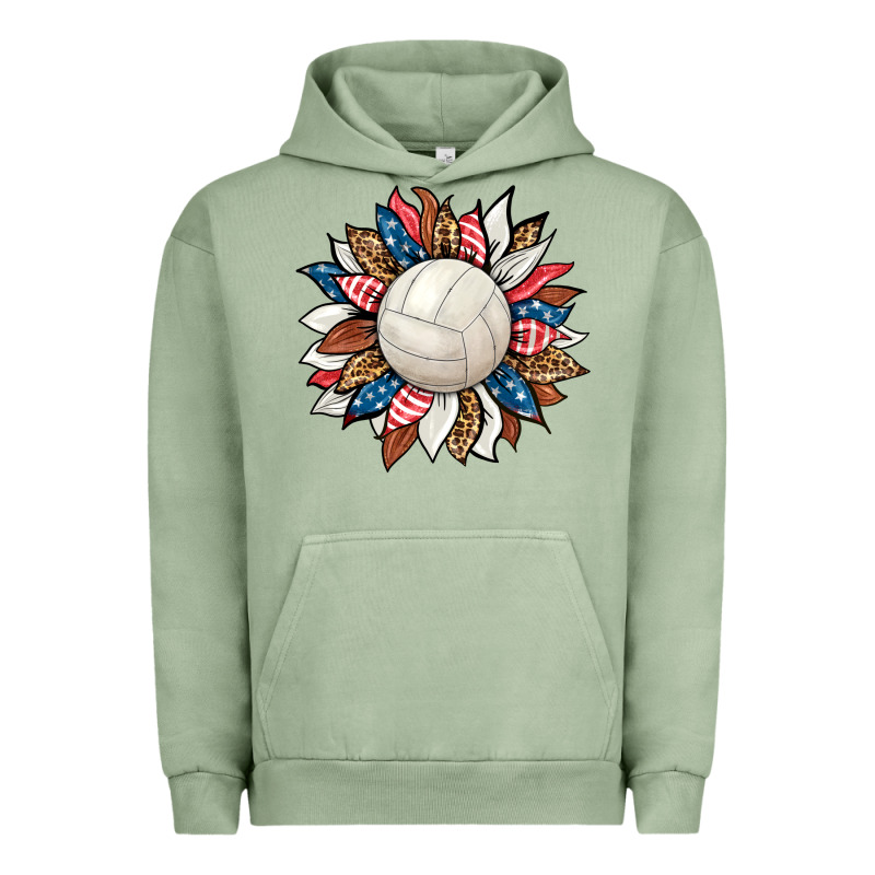 Volleyball Sunflower Urban Hoodie by HRA Design Shop | Teevron