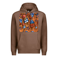 Chestnut patriotic popsicles seamless pattern Premium Hoodie - HRA Design Shop