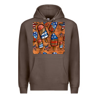 Coffee patriotic popsicles seamless pattern Premium Hoodie - HRA Design Shop