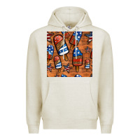 Oatmeal Heather patriotic popsicles seamless pattern Premium Hoodie - HRA Design Shop