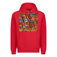 Red patriotic popsicles seamless pattern Premium Hoodie - HRA Design Shop