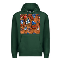 Sports Green patriotic popsicles seamless pattern Premium Hoodie - HRA Design Shop