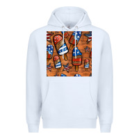 White patriotic popsicles seamless pattern Premium Hoodie - HRA Design Shop