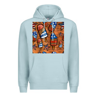 Blue Mist patriotic popsicles seamless pattern Premium Hoodie - HRA Design Shop