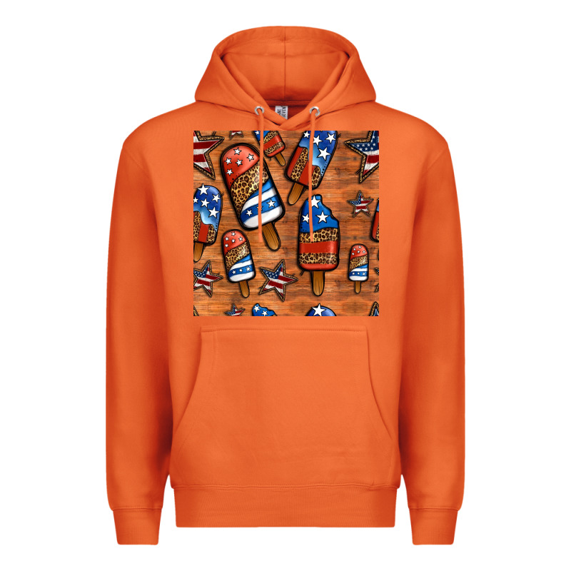 Patriotic Popsicles Seamless Pattern Premium Hoodie by HRA Design Shop | Teevron