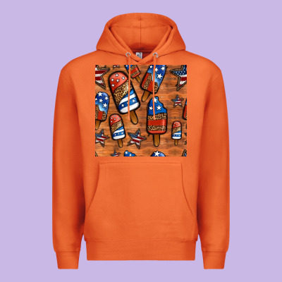 Patriotic Popsicles Seamless Pattern Premium Hoodie Designed By Hra Design Shop