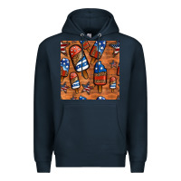 Navy patriotic popsicles seamless pattern Premium Hoodie - HRA Design Shop