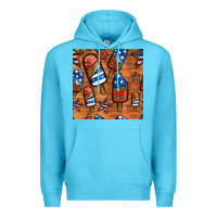 Ocean Blue patriotic popsicles seamless pattern Premium Hoodie - HRA Design Shop