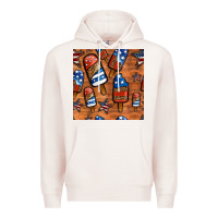 Pale Pink patriotic popsicles seamless pattern Premium Hoodie - HRA Design Shop
