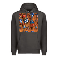 Smoke patriotic popsicles seamless pattern Premium Hoodie - HRA Design Shop