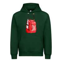 Forest Green red bat backpack fa element Urban Hoodie - FaDigitalArtStudio