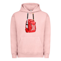 Pigment Salmon red bat backpack fa element Urban Hoodie - FaDigitalArtStudio