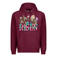 Burgundy He is risen Easter Day Premium Hoodie - CowGirlArtShop