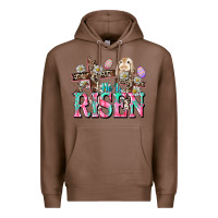 Chestnut He is risen Easter Day Premium Hoodie - CowGirlArtShop