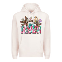 Pale Pink He is risen Easter Day Premium Hoodie - CowGirlArtShop
