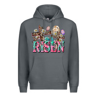 Rock He is risen Easter Day Premium Hoodie - CowGirlArtShop