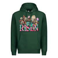 Sports Green He is risen Easter Day Premium Hoodie - CowGirlArtShop