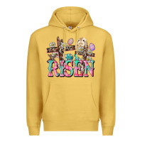 Antique Gold He is risen Easter Day Premium Hoodie - CowGirlArtShop