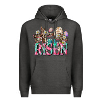 Charcoal Heather He is risen Easter Day Premium Hoodie - CowGirlArtShop
