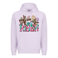 Lilac He is risen Easter Day Premium Hoodie - CowGirlArtShop