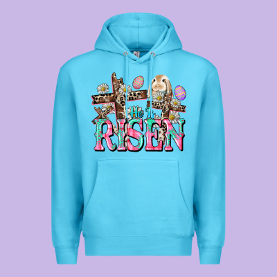 He Is Risen Easter Day Premium Hoodie Designed By Cowgirlartshop