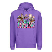 Purple He is risen Easter Day Premium Hoodie - CowGirlArtShop