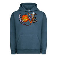 Pigment Midnight Navy love halloween Urban Hoodie - CowhideDigitalArt