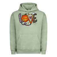 Pigment Oil Green love halloween Urban Hoodie - CowhideDigitalArt
