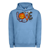 Pigment Pebble Blue love halloween Urban Hoodie - CowhideDigitalArt