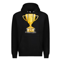Black throphy cup Premium Hoodie - FaDigitalArtStudio