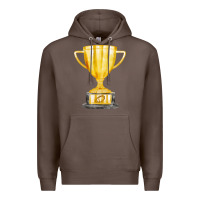 Coffee throphy cup Premium Hoodie - FaDigitalArtStudio